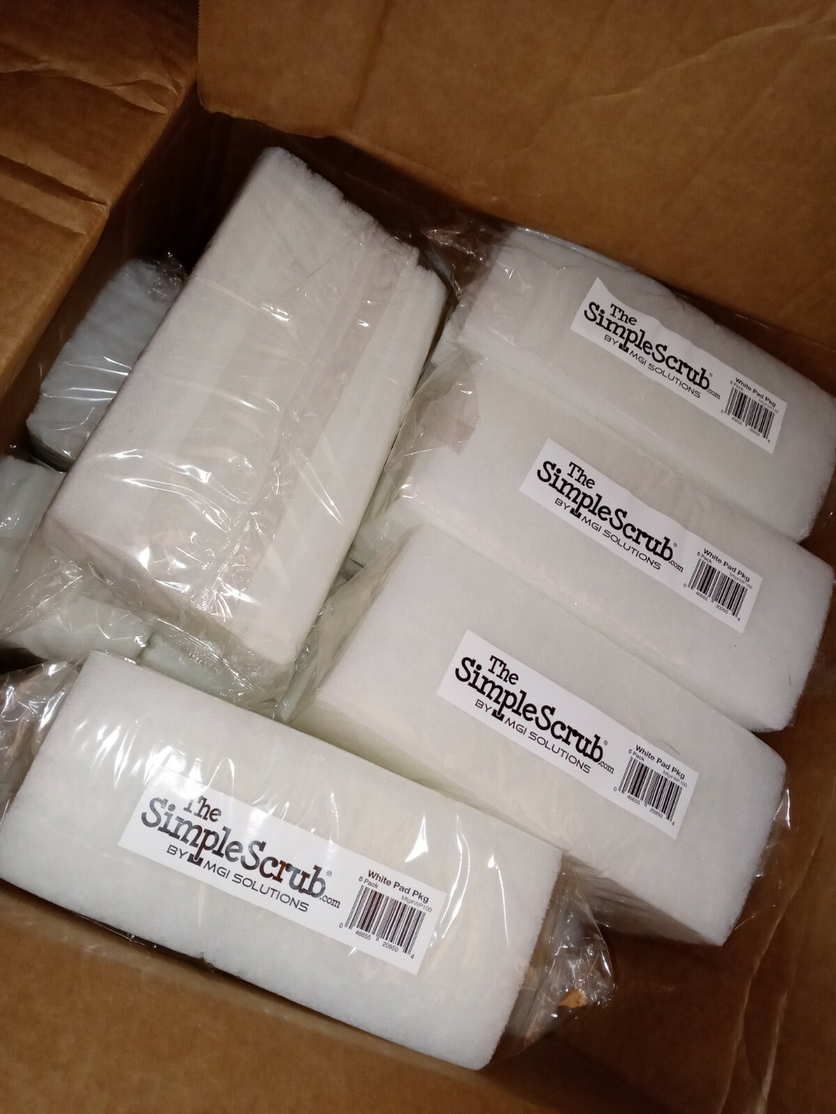 1 PACK OF 5 The Simple Scrub Tile Cleaning White Pads WP100