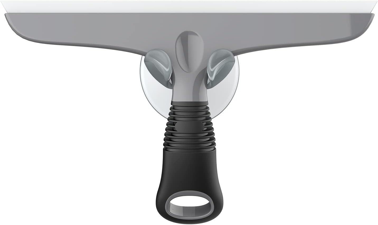 Heavy Duty 10-Inch Silicone Squeegee with Suction Hook in Modern Gray & Black