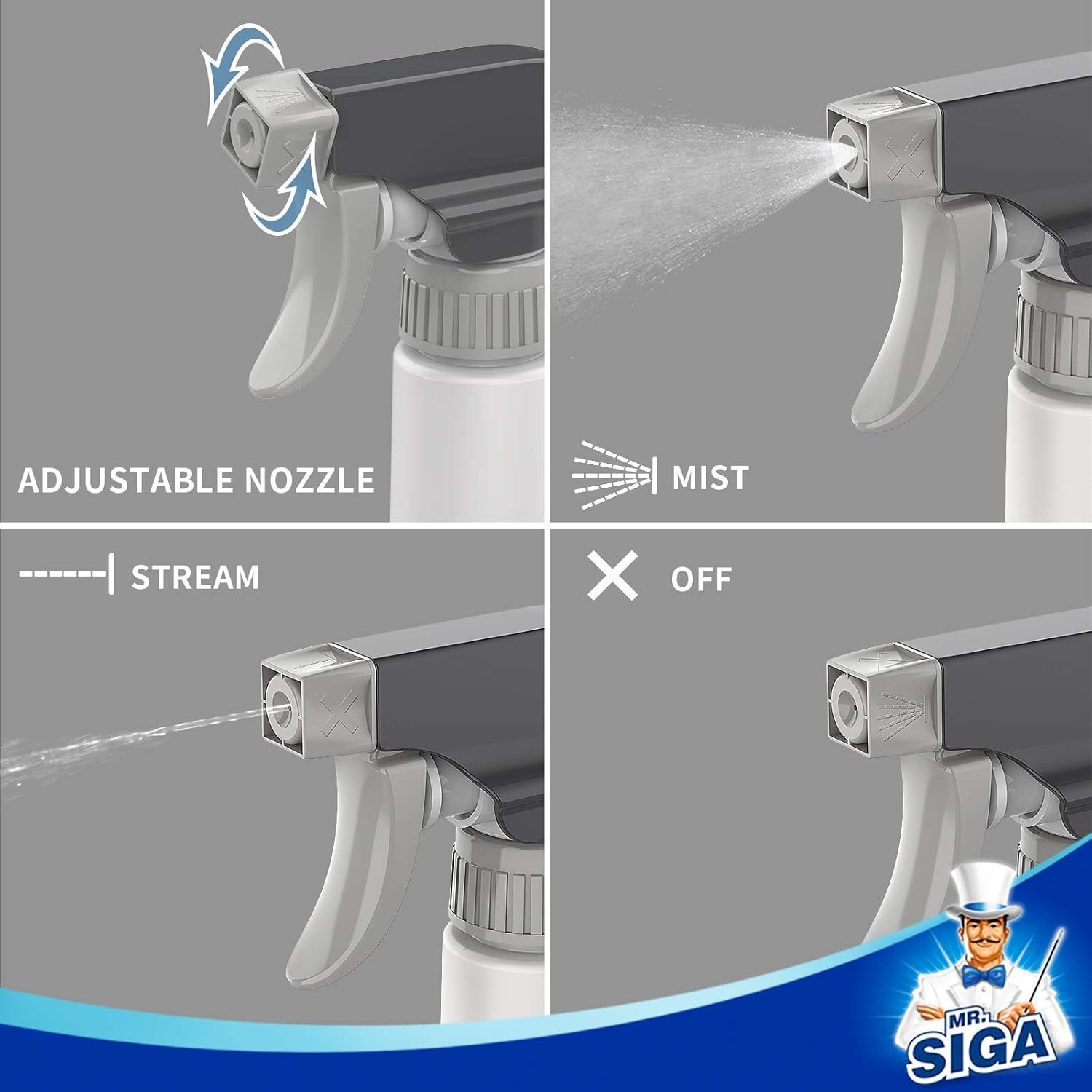 16 oz Empty Plastic Spray Bottles for Cleaning Solutions, Heavy Duty Househol…