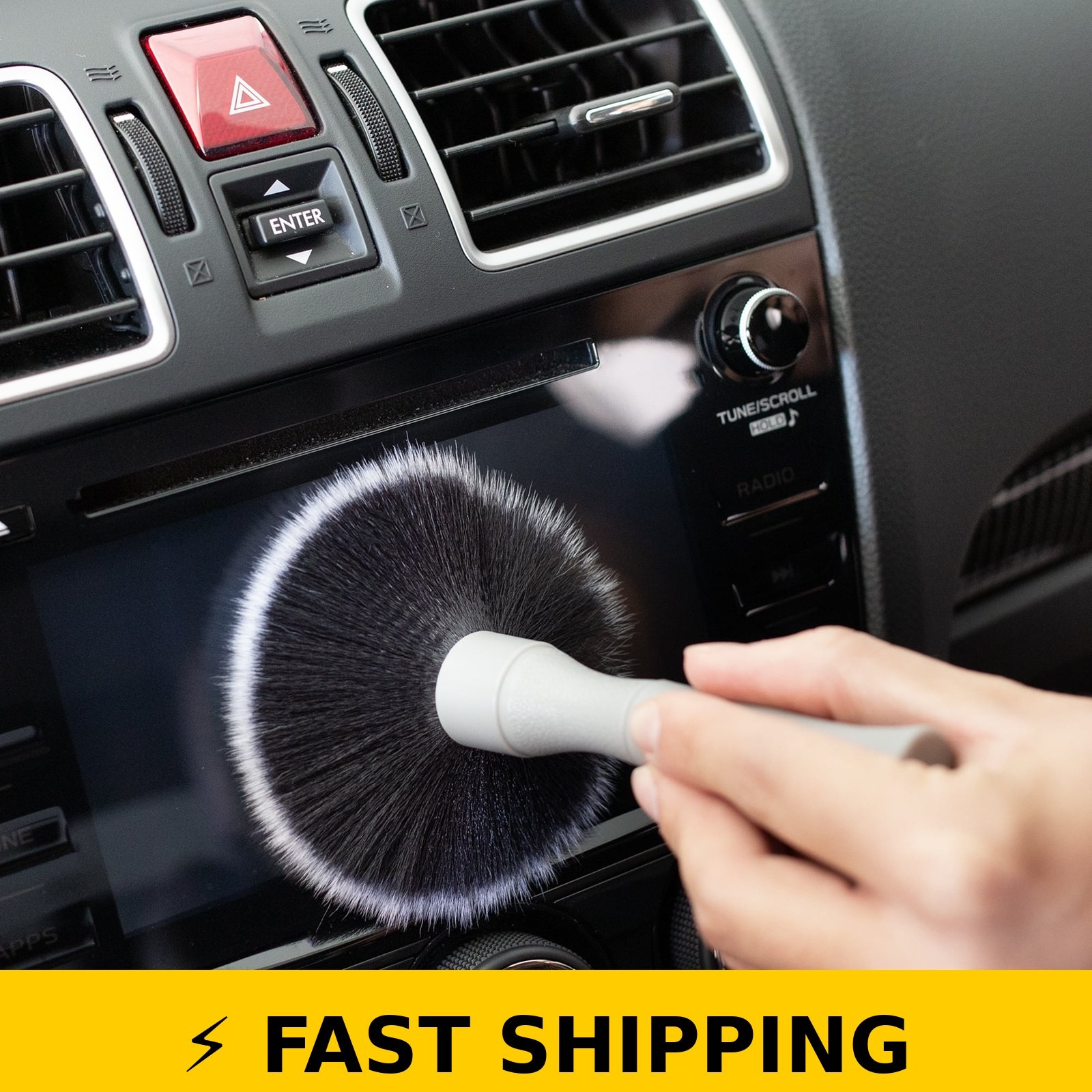 Auto Drive 2-Piece Car Detailing Brush Set