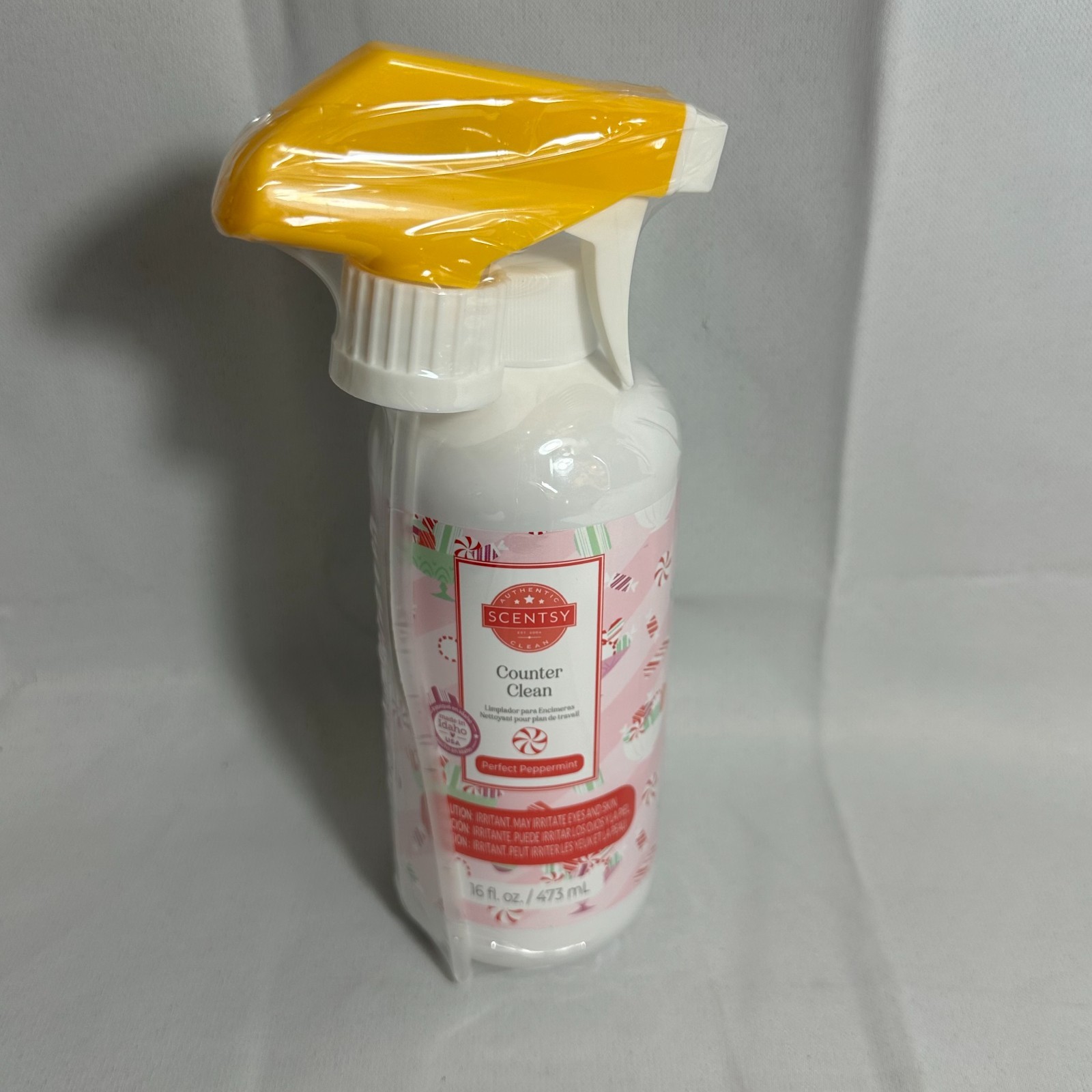Scentsy Counter Clean w/ Spray Top 16 oz – Perfect Peppermint – New & Sealed!