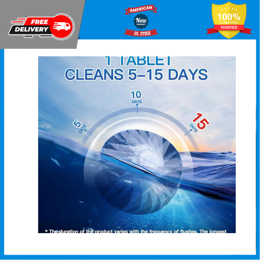 Vacplus Automatic Toilet Bowl Cleaner Tablets, 50Pack, VAT165