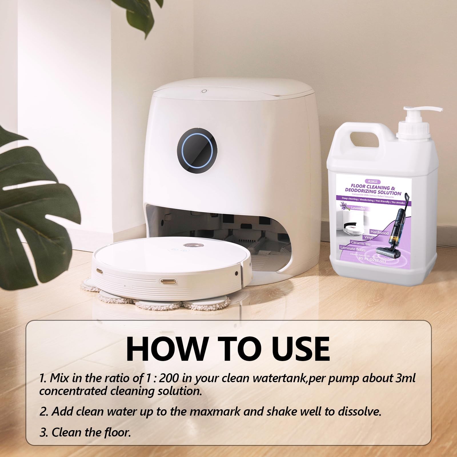 85 FL OZ Floor Cleaning Solution,Floor Cleaner for Mopping with Tineco,Deep C…