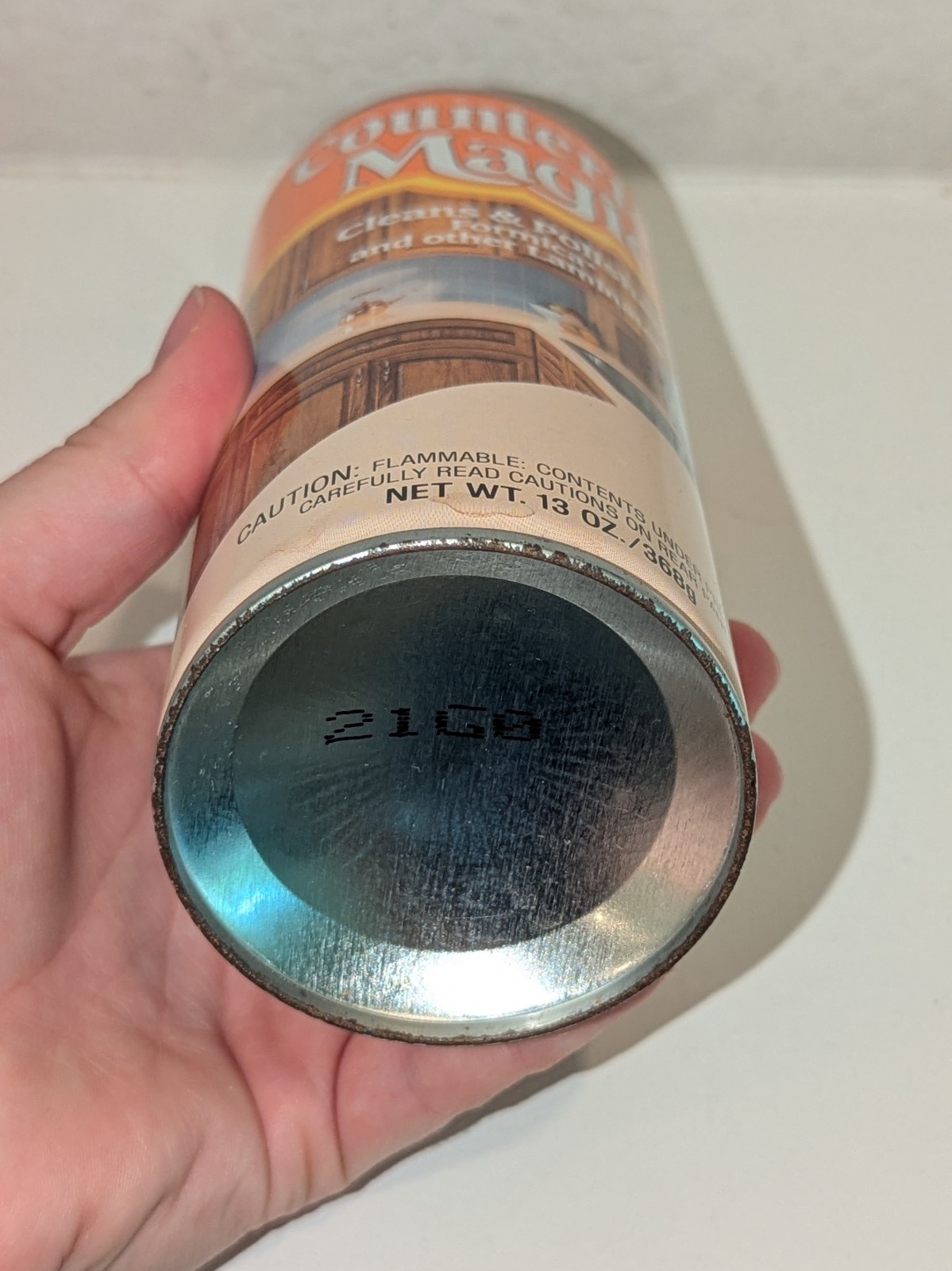 Vintage COUNTERTOP MAGIC 13 Oz Original Aerosol Spray Formica Laminate V.Full T2