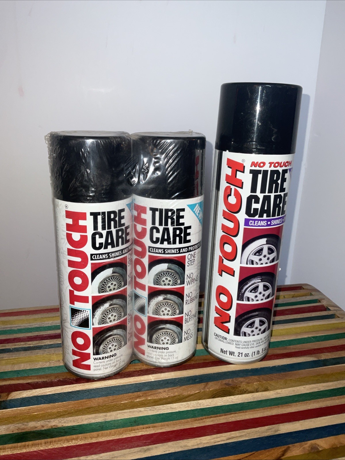 No Touch 15 Oz. Aerosol Spray Tire Cleaner Pack of 3 NO TOUCH NTBP15-6