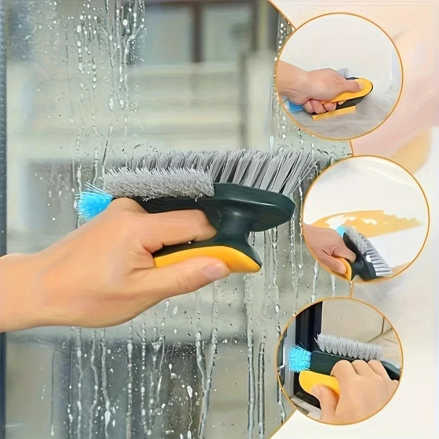 Window Track Cleaning Brush 4 in 1 Crevice Grout Cleaner Multi Function Tool