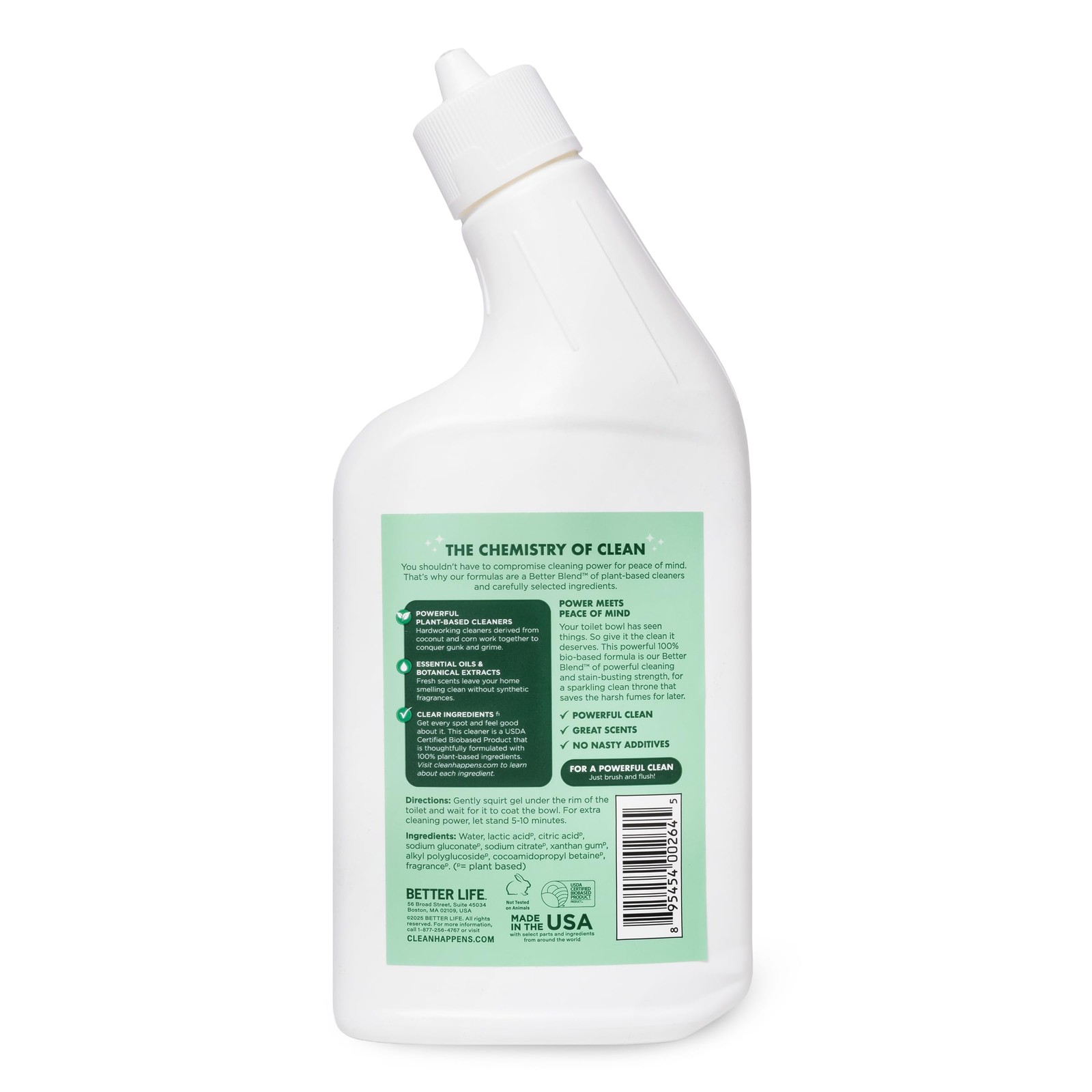 Better Life Toilet Bowl Cleaner – Tea Tree & 24 Fl Oz (Pack of 1), Natural