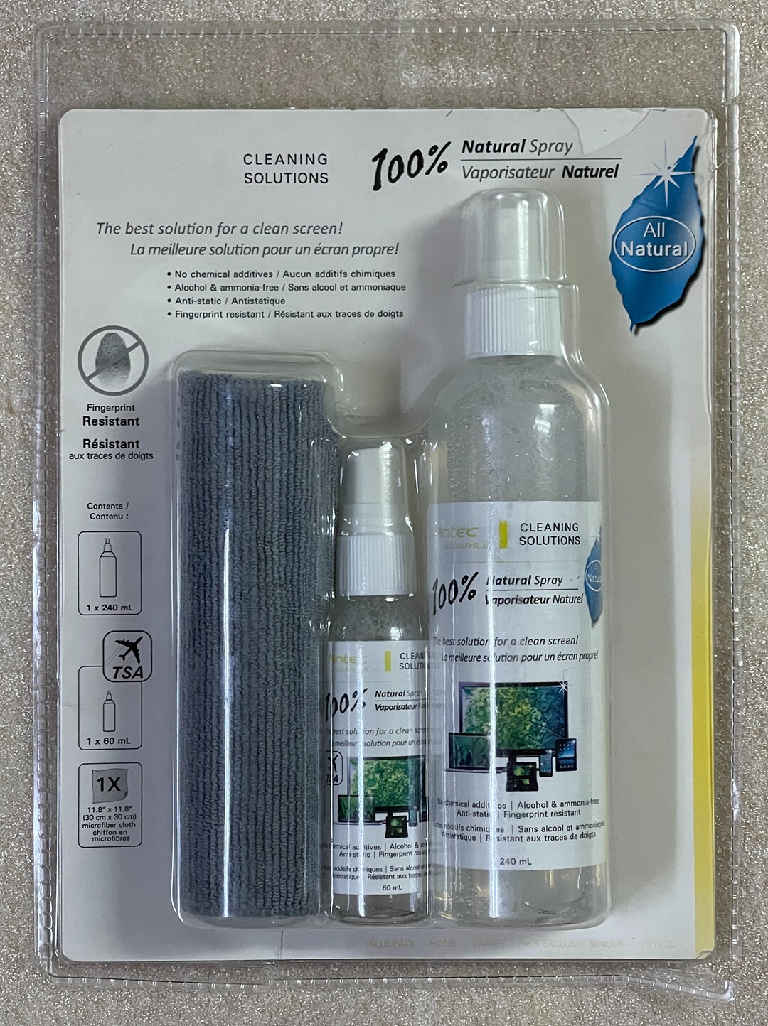 Antec Cleaning Solution 100% Natural Spray Antec 240ml + 60mL + Microfiber cloth