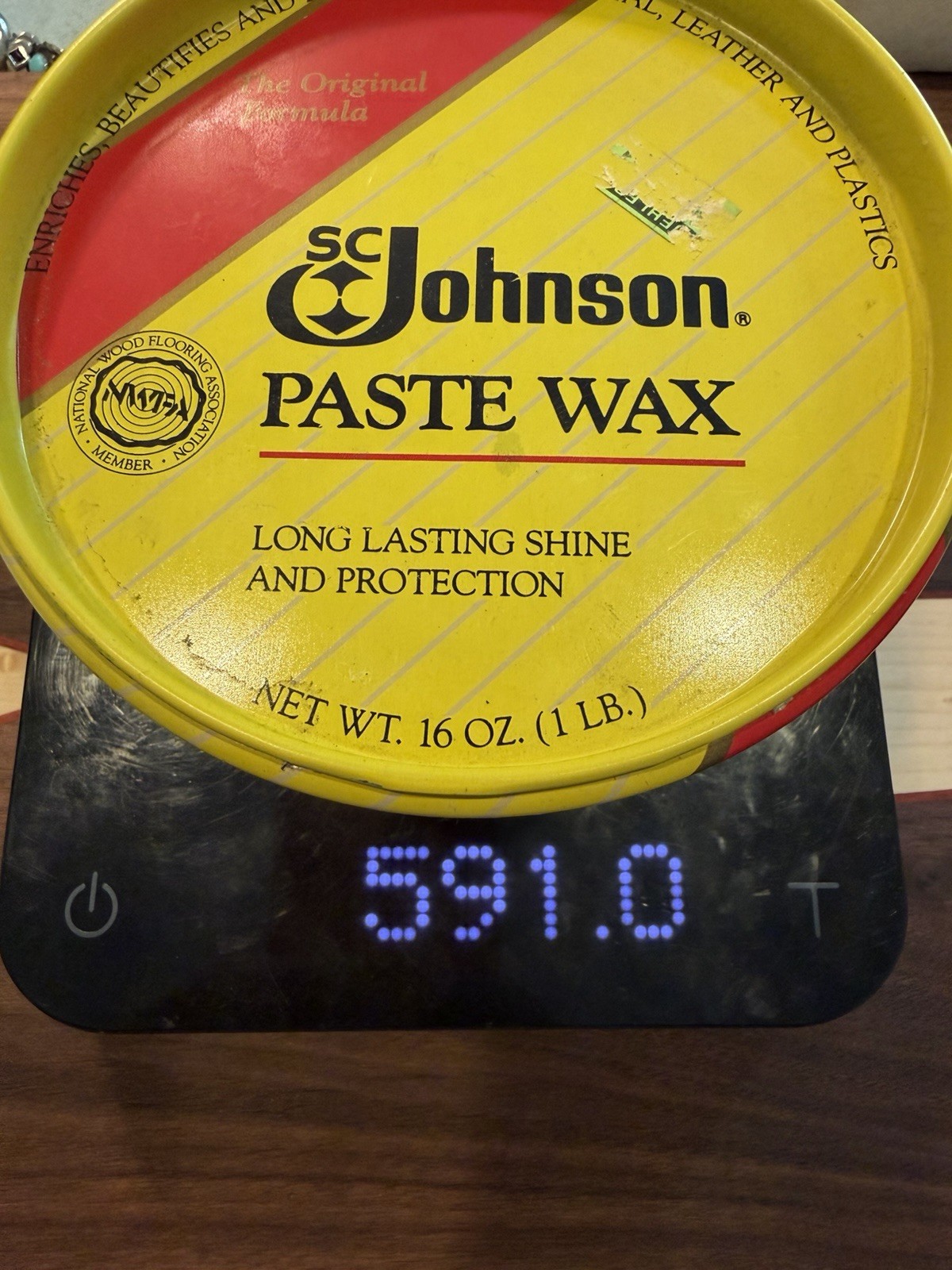 SC Johnson Wood Paste Wax Original Formula 16oz OPEN 100+% Full