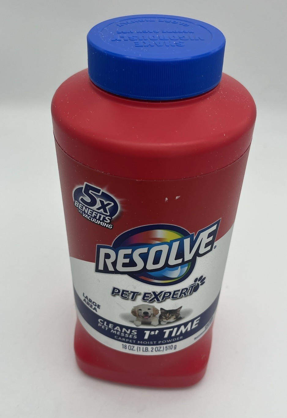 Resolve Pet Expert Carpet Moist Powder Large Area 18 Oz Preowned