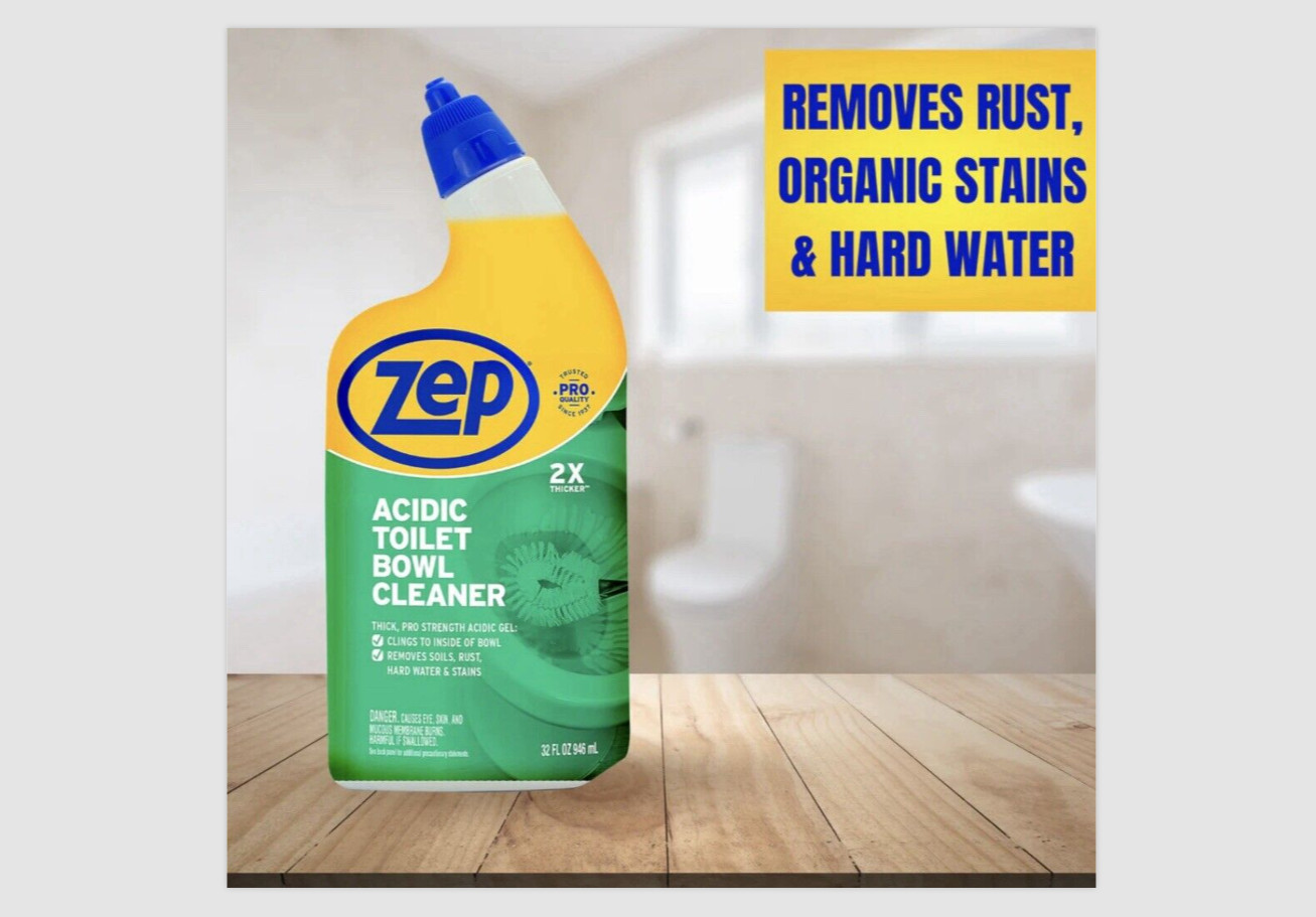 Zep Acidic Toilet Bowl Cleaner – Wintergreen Scent – 1qt (32fl oz)