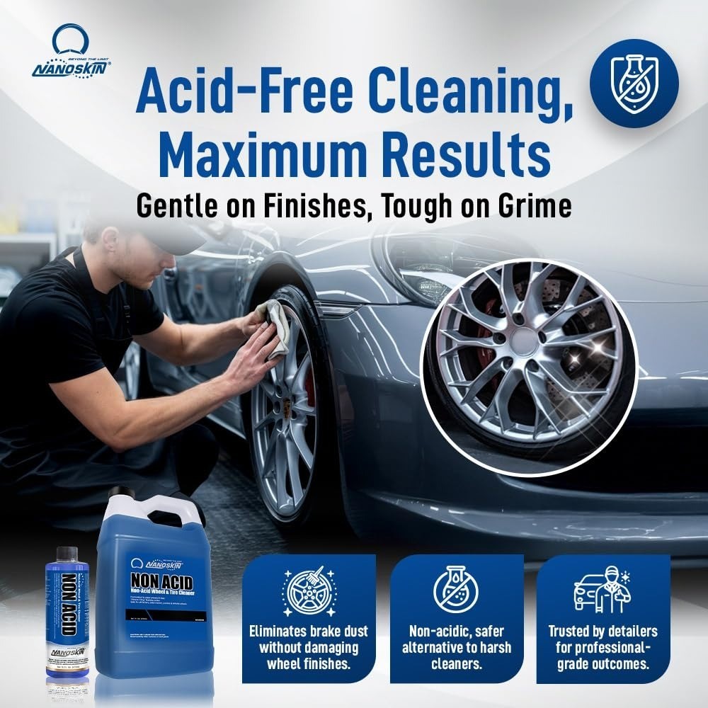 Nanoskin Professional Wheel & Tire Cleaner 1 Gallon | Deep Cleaning Spray