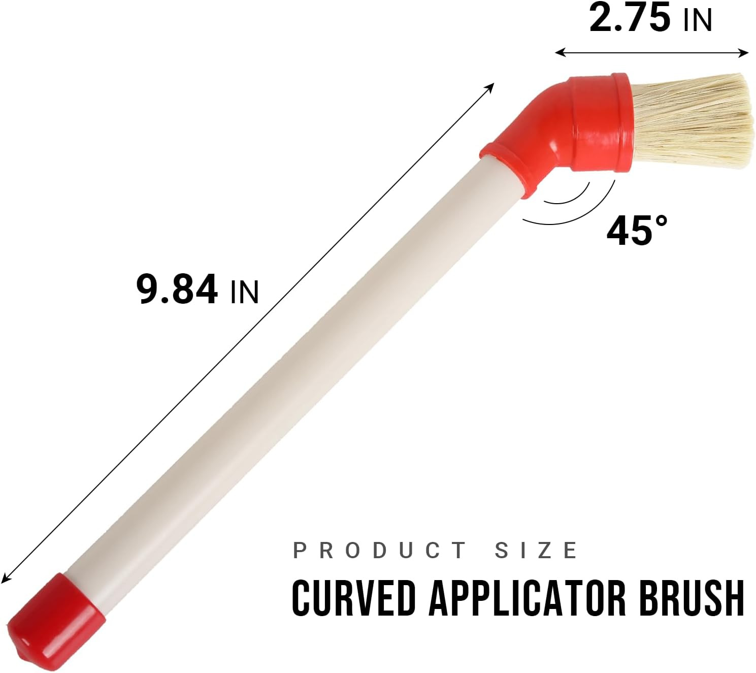 (2-Pack) Curved Applicator Brush for Tire Mounting Paste, 11″ Plastic Handle, 45