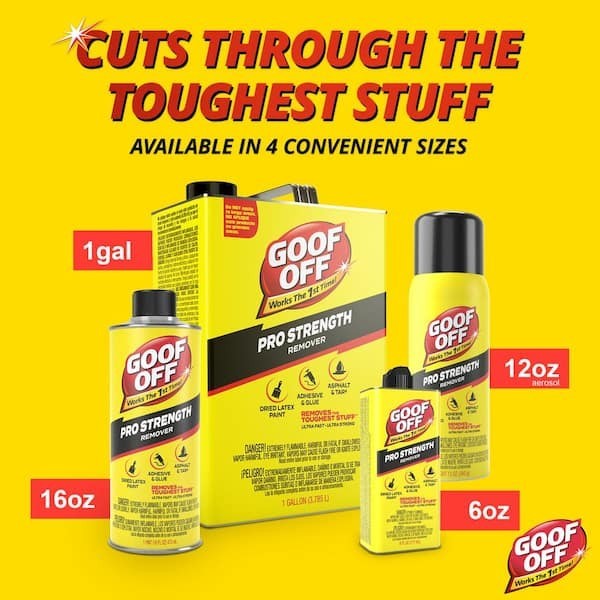 Goof Off 128 fl. oz. Professional Strength Latex Paint and Adhesive Remover