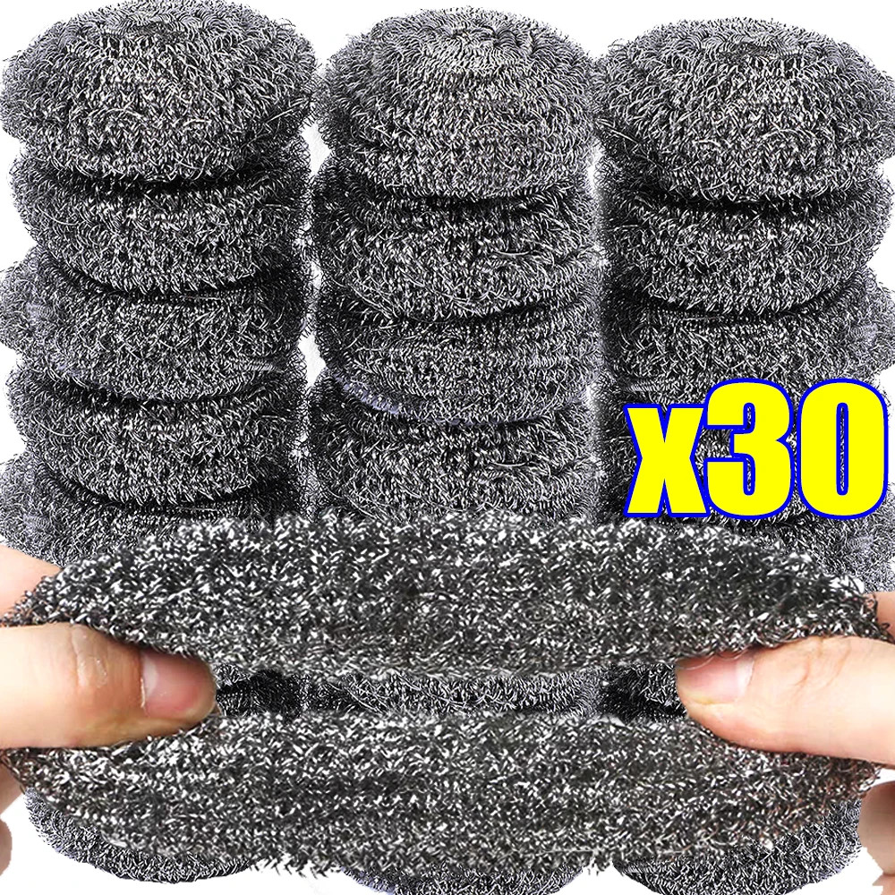 Steel Wire Cleaning Ball Brushes Household Cleaning Products Dishwashing Sponges
