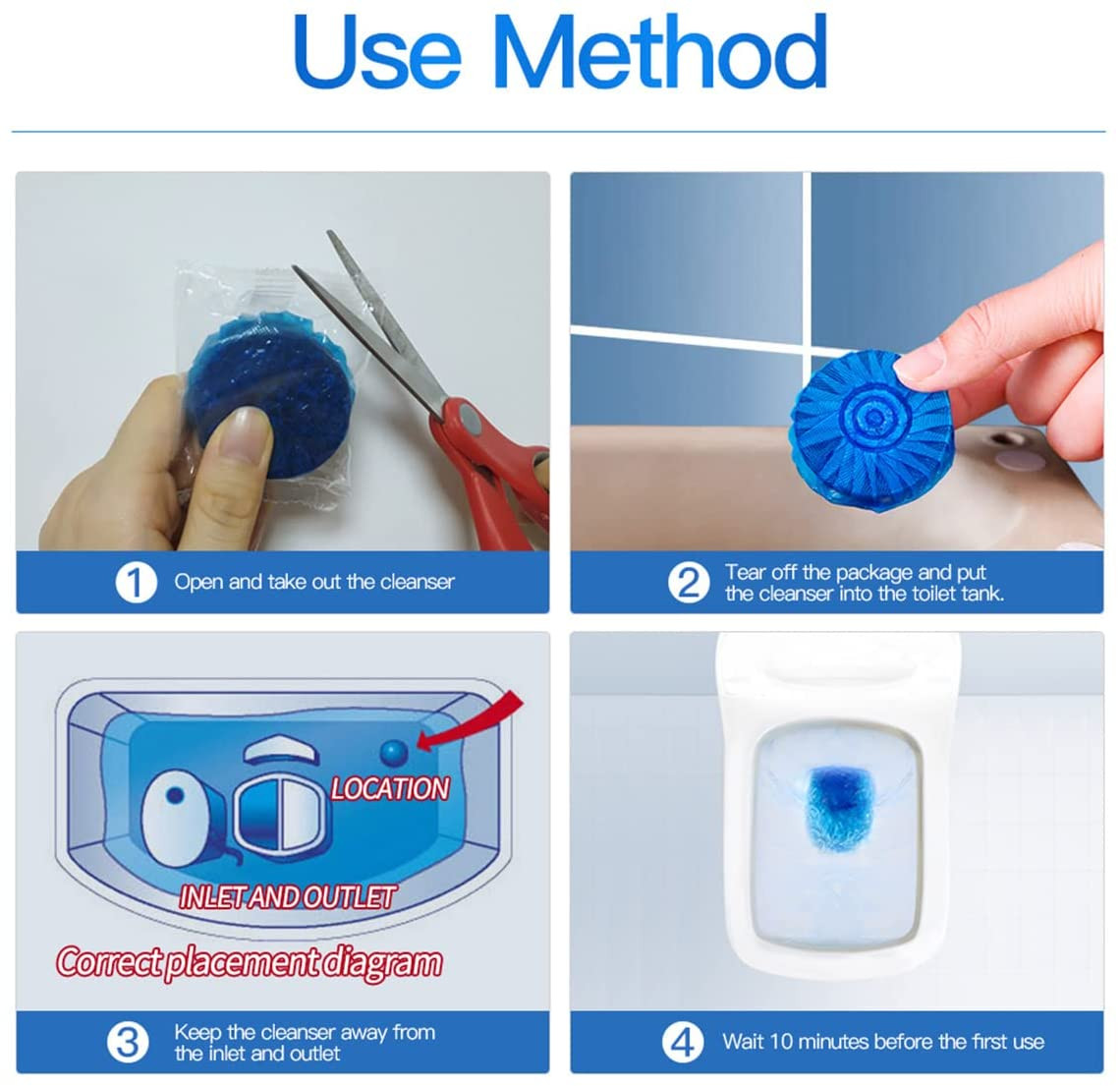 Automatic Toilet Bowl Cleaners Tablets,18 Pack Multipurpose Commercial Household