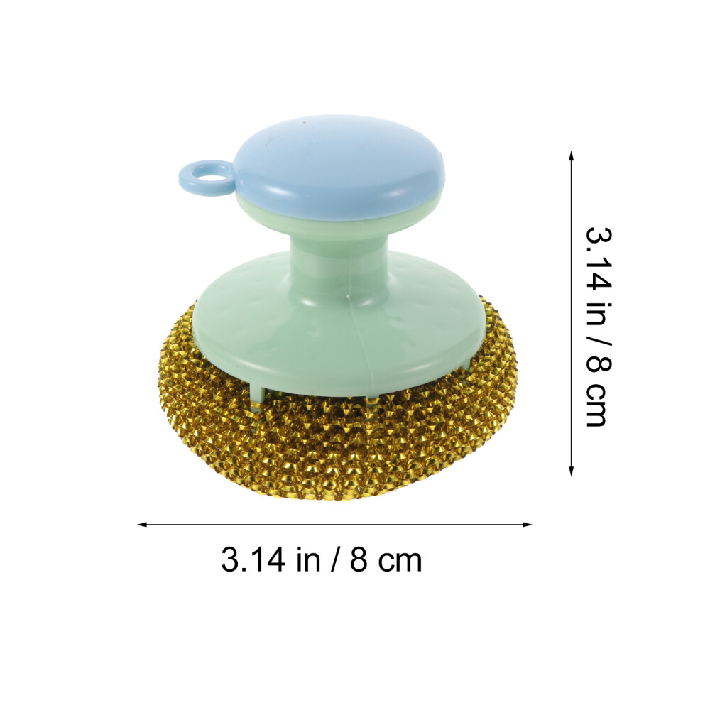 5 Sets Pot Metal Scrubber Pot Cleaning Brushes Pan Scrubber with Handle