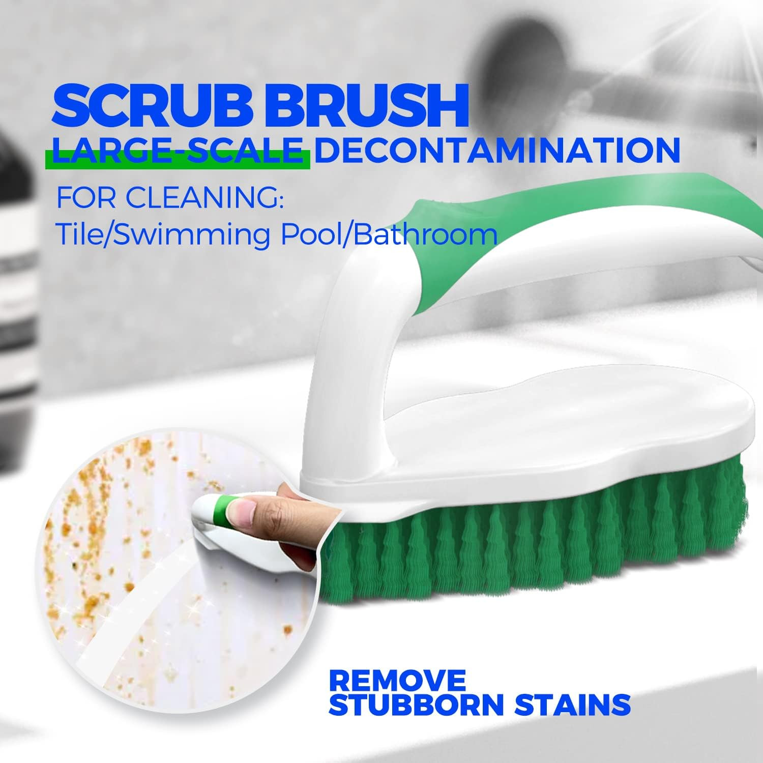 Holikme 7 Pack Deep Cleaning Brush Set, Scrub Pads with Scraper Tip for Pool Wal