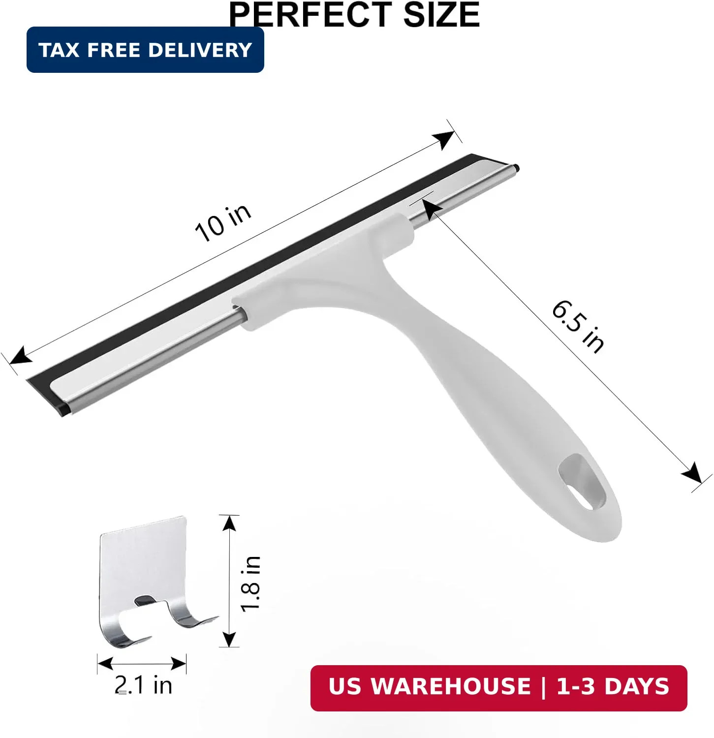 SetSail Shower Squeegee for Glass Doors All-Purpose Squeegee for Shower Glass He