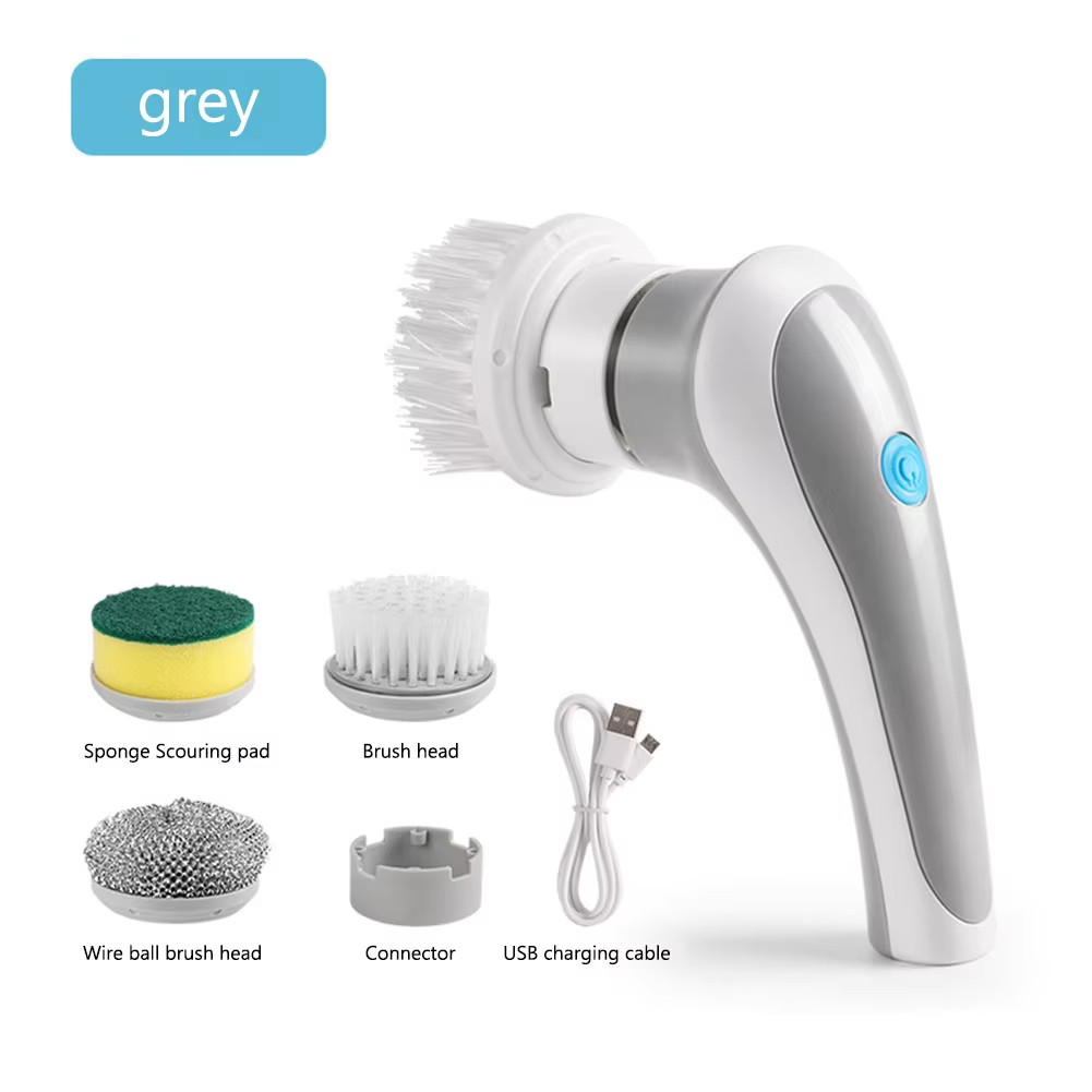 Electric Spin Scrubber Cordless Cleaning Brush Portable Shower Cleaning Brush