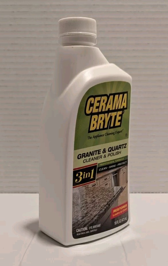 CERAMA BRYTE Granite & Quartz Cleaner & Polish 3 in 1. 16 Ounces. NEW