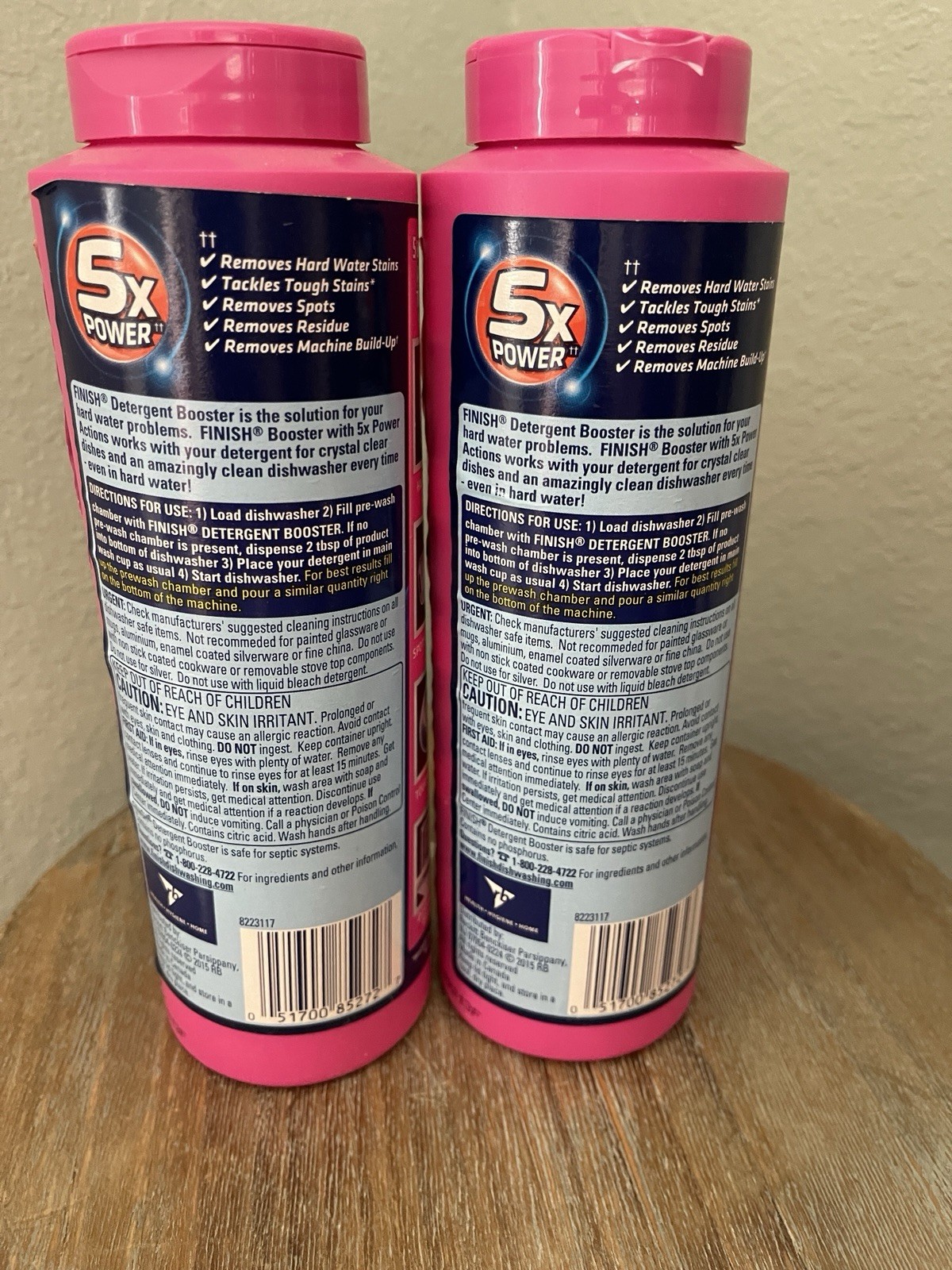 2 X Finish Booster Hard Water Powder Hard Water Lemon Sparkle Sealed 14 oz. Each