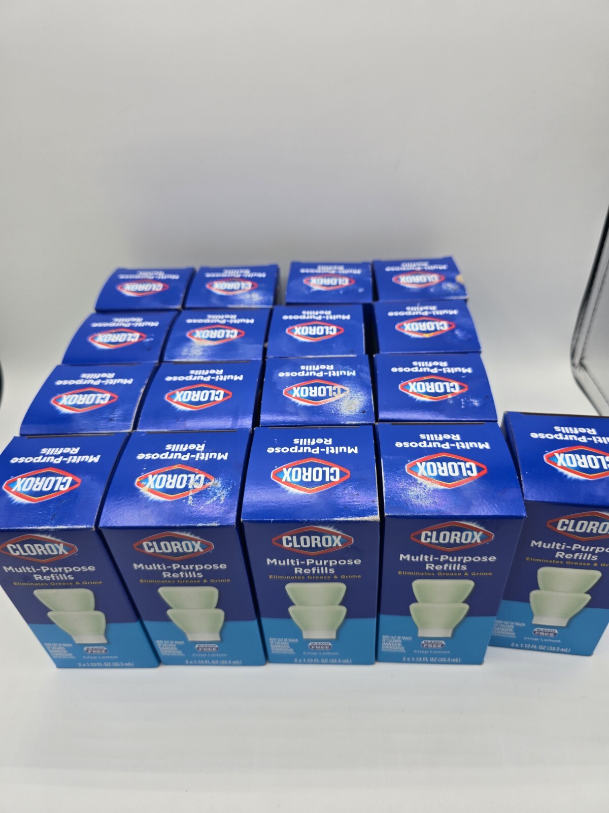 Lot Of 17 Clorox Multi-Purpose Cleaner Refills 2 pack Crisp Lemon New in Box