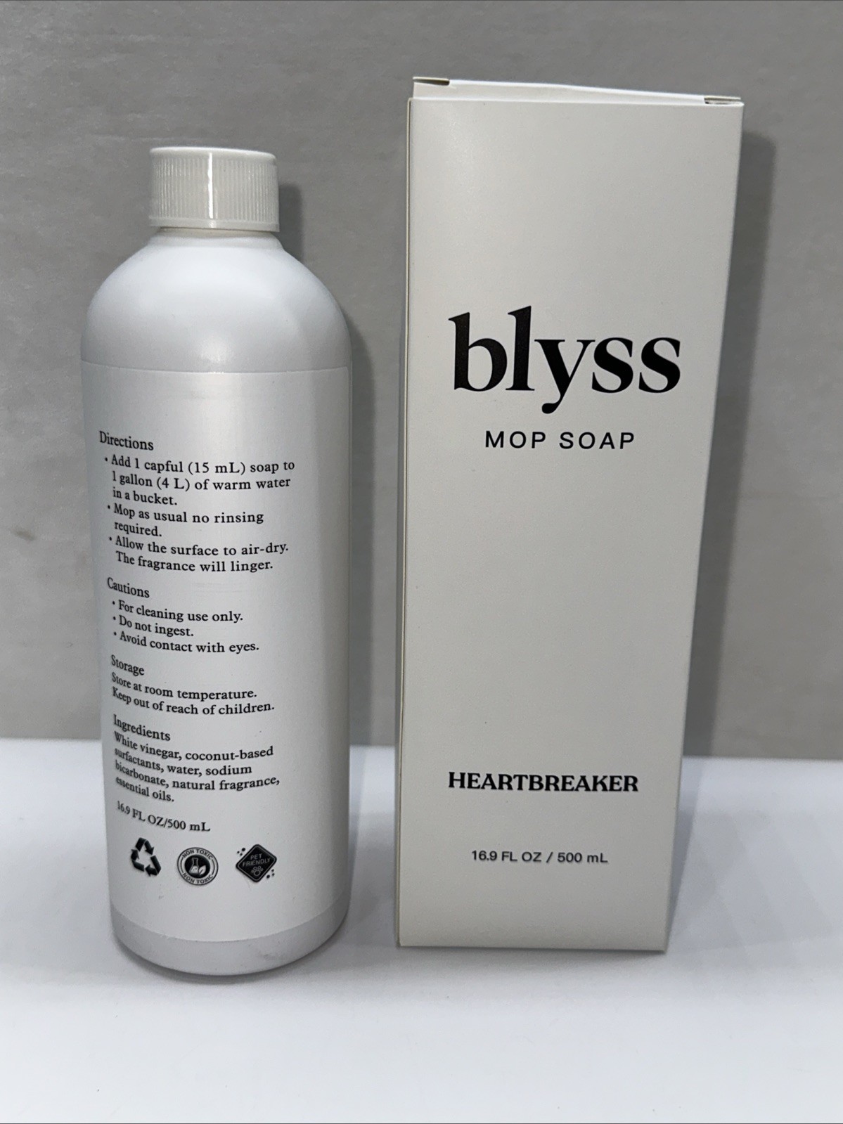 Blyss Mop Soap HeartBreaker 16.9 FL OZ. Concentrate Non-Toxic, Naturally Scented