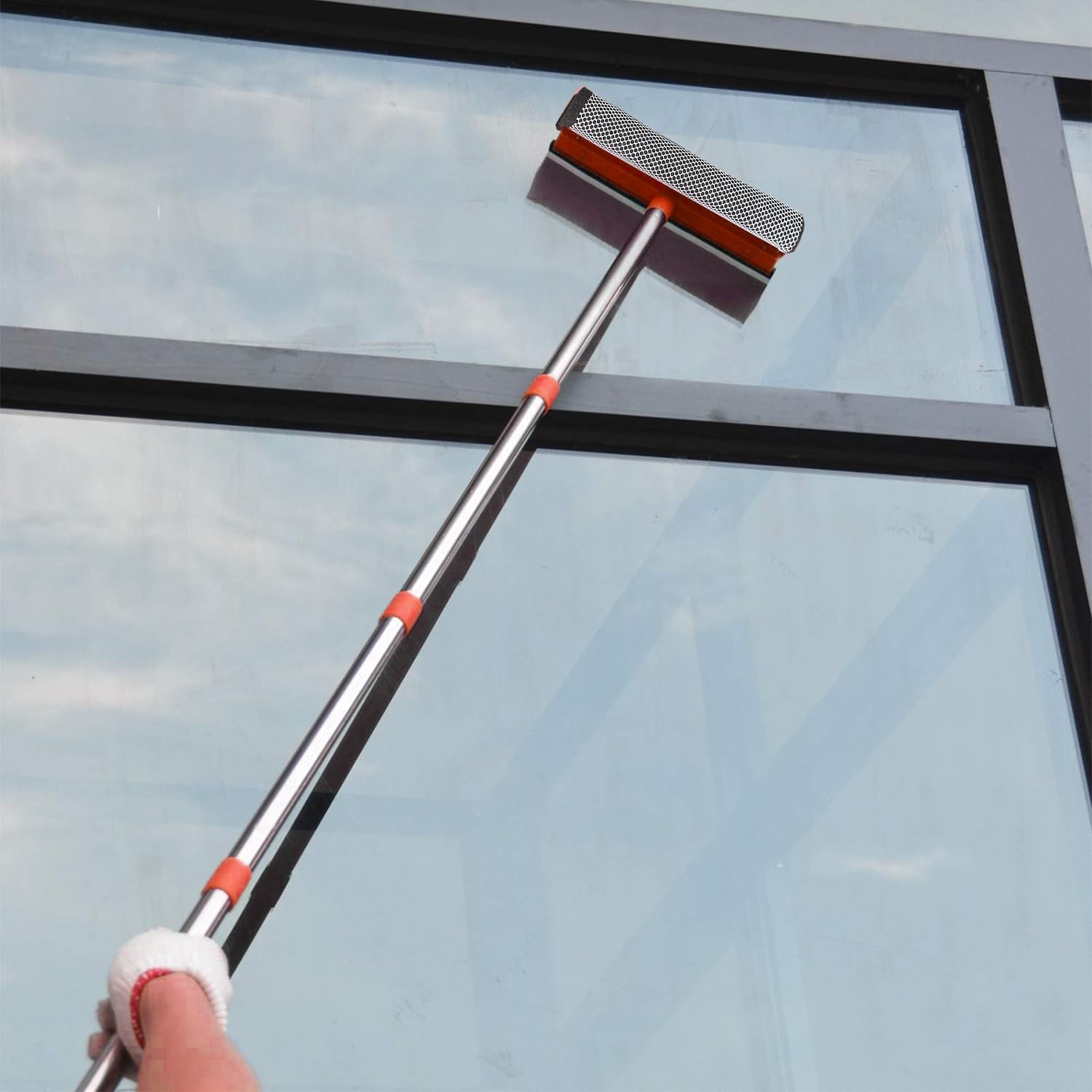62 Inch Telescopic Window Squeegee Cleaner Window Washing Equipment for Home Car