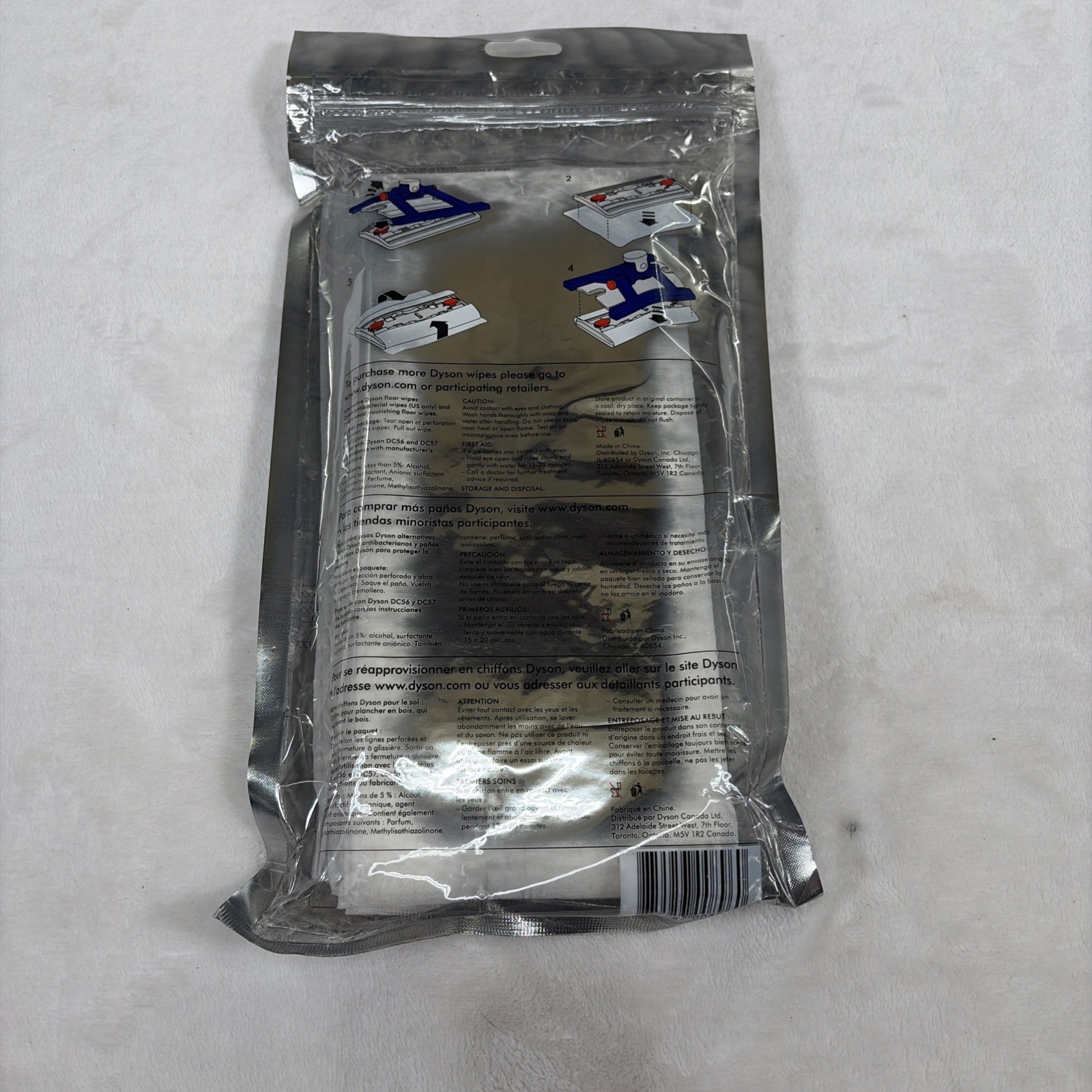 Dyson Hard Floor Wet Wipes DC 56 DC57 Lot of 3 3-Packs Sealed New Bnfts Charity
