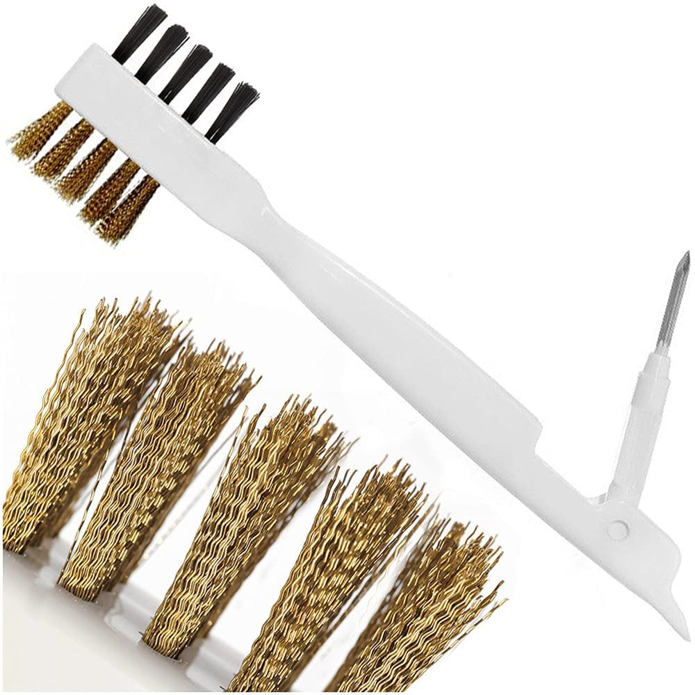 Gas Stove Brass Wire Stiff Bristles Brushes Rust Cleaner for Kitchen Grease G…