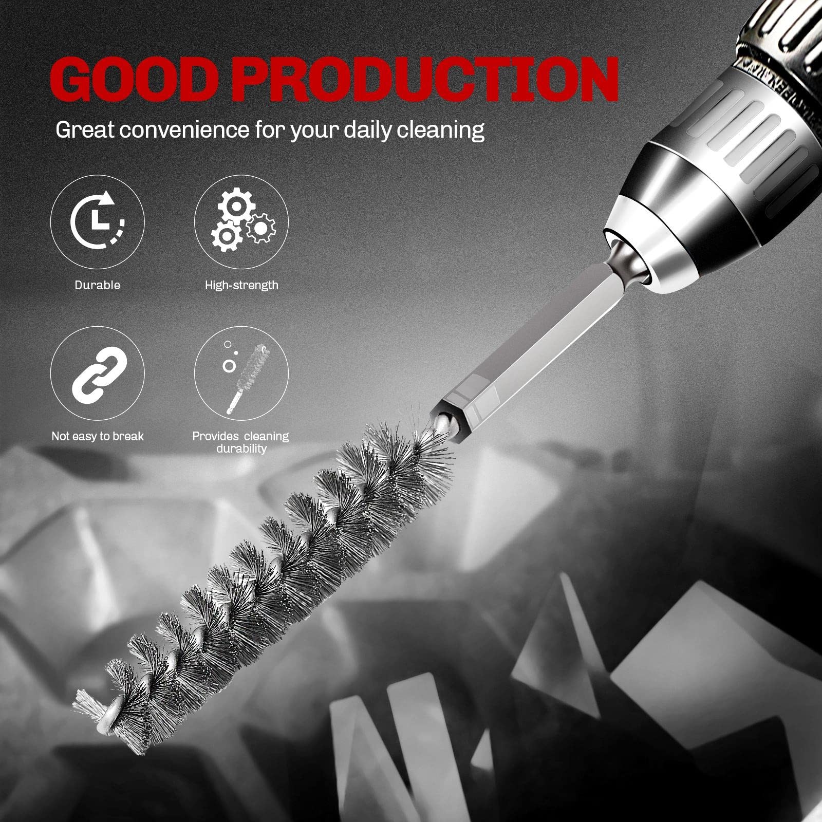 6PCS 304 Stainless Steel Bore Brush Copper Pipe Cleaner, Twisted Wire Drill…