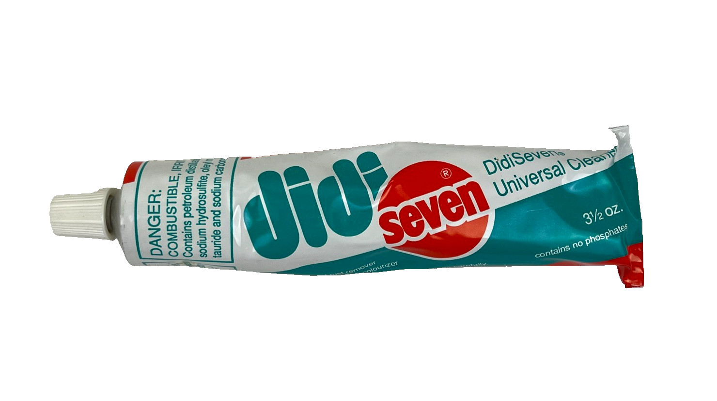 DiDi Seven Universal Cleaner Tube Made in Canada 3.5 oz Vtg 1990 w/Box Manual