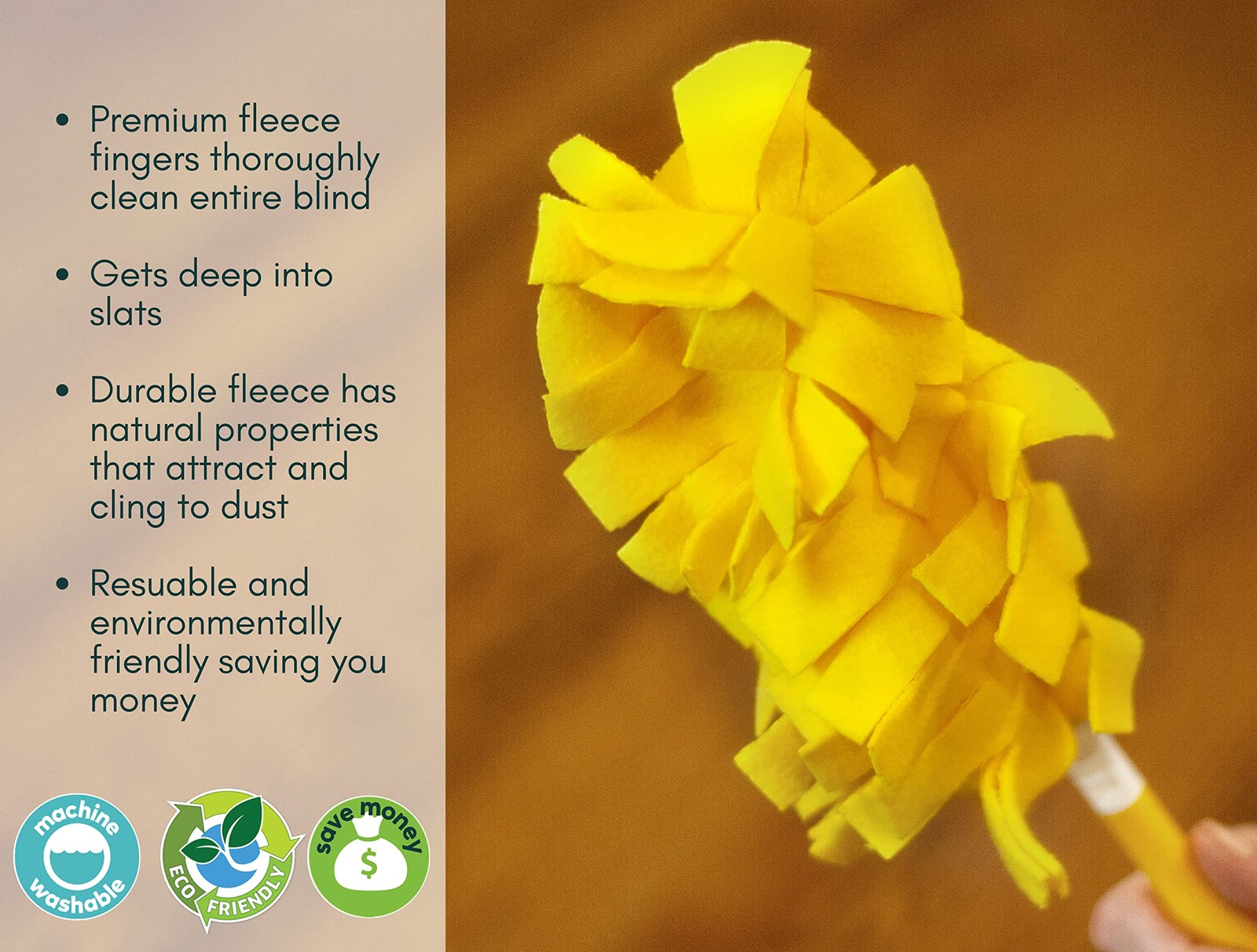 Fleece Refills for Swiffer Hand Duster – Reusable, Dry Duster – 5-Pack Rainbo…