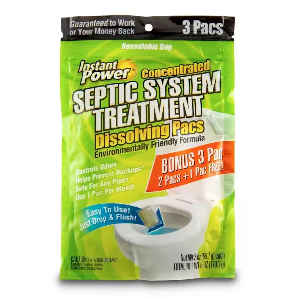 Septic System Treatment Dissolving, Controls odors, Up to 1500 Gal (Pack of 3)