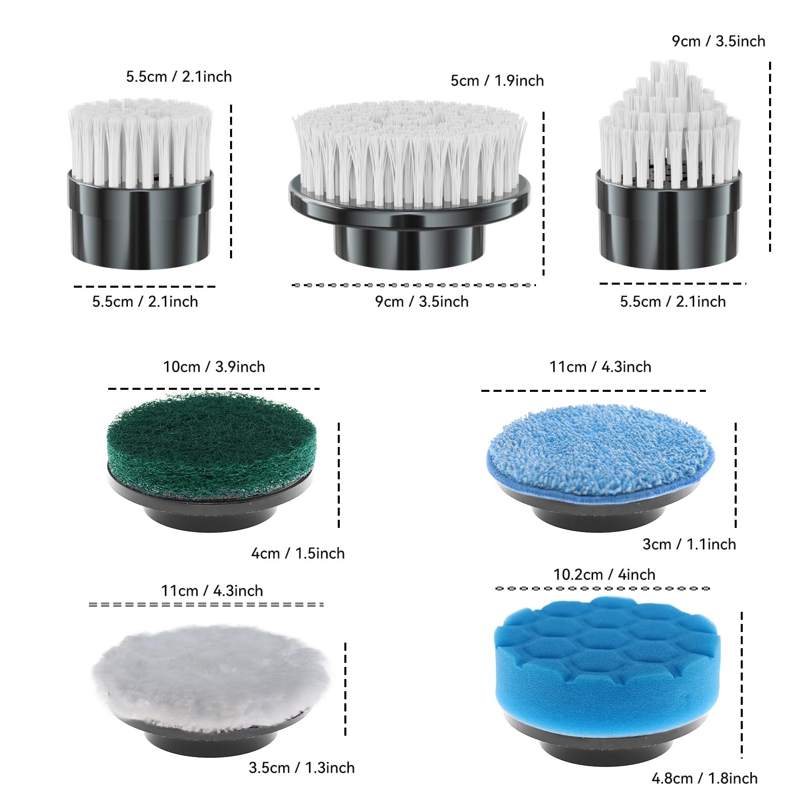 Electric Spin Scrubber Replacement Brush Heads, 7 Pcs Set Suitable for Cordle…