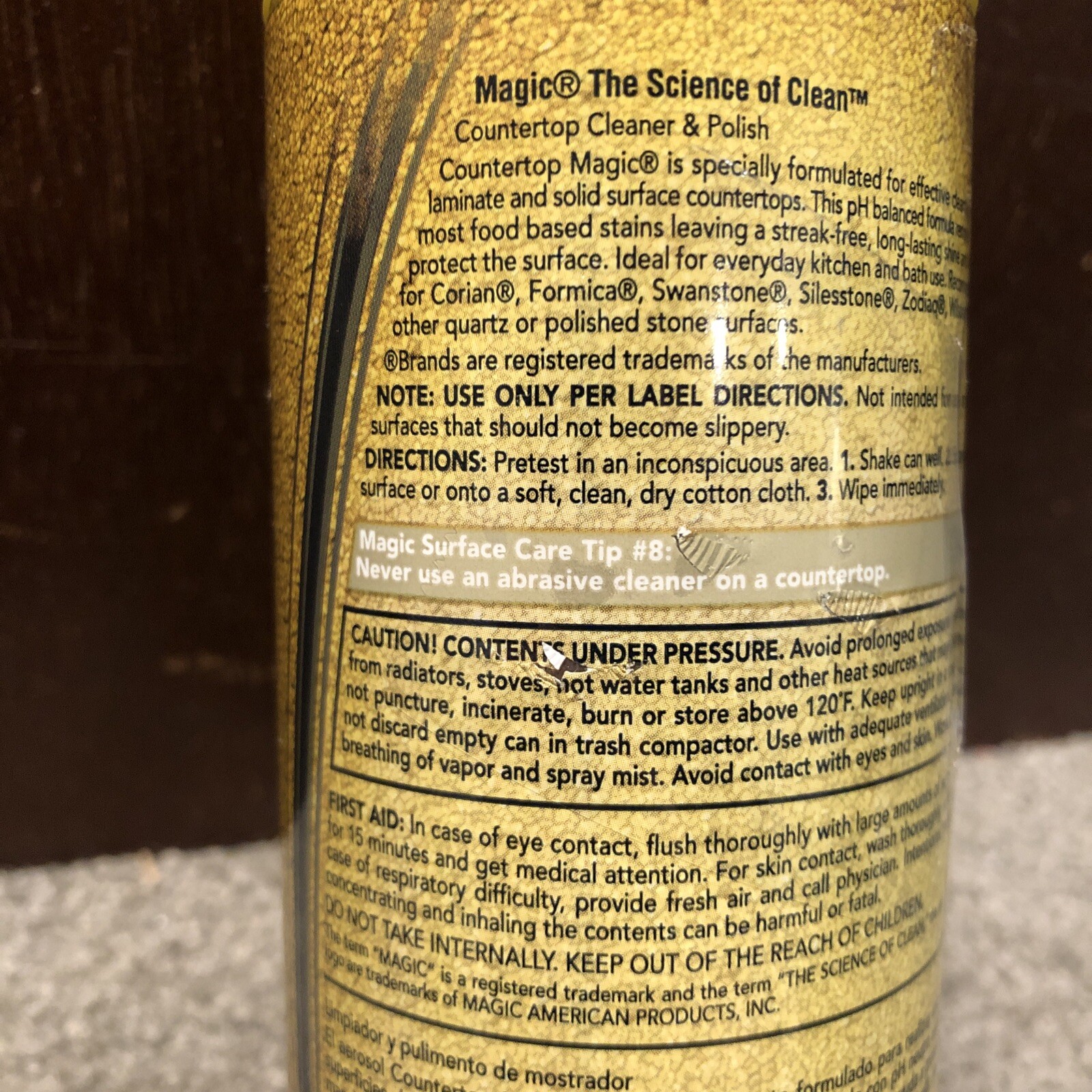 Magic Countertop Cleaner, Ideal for Laminate, 17oz DISCONTINUED Yellow Bottle