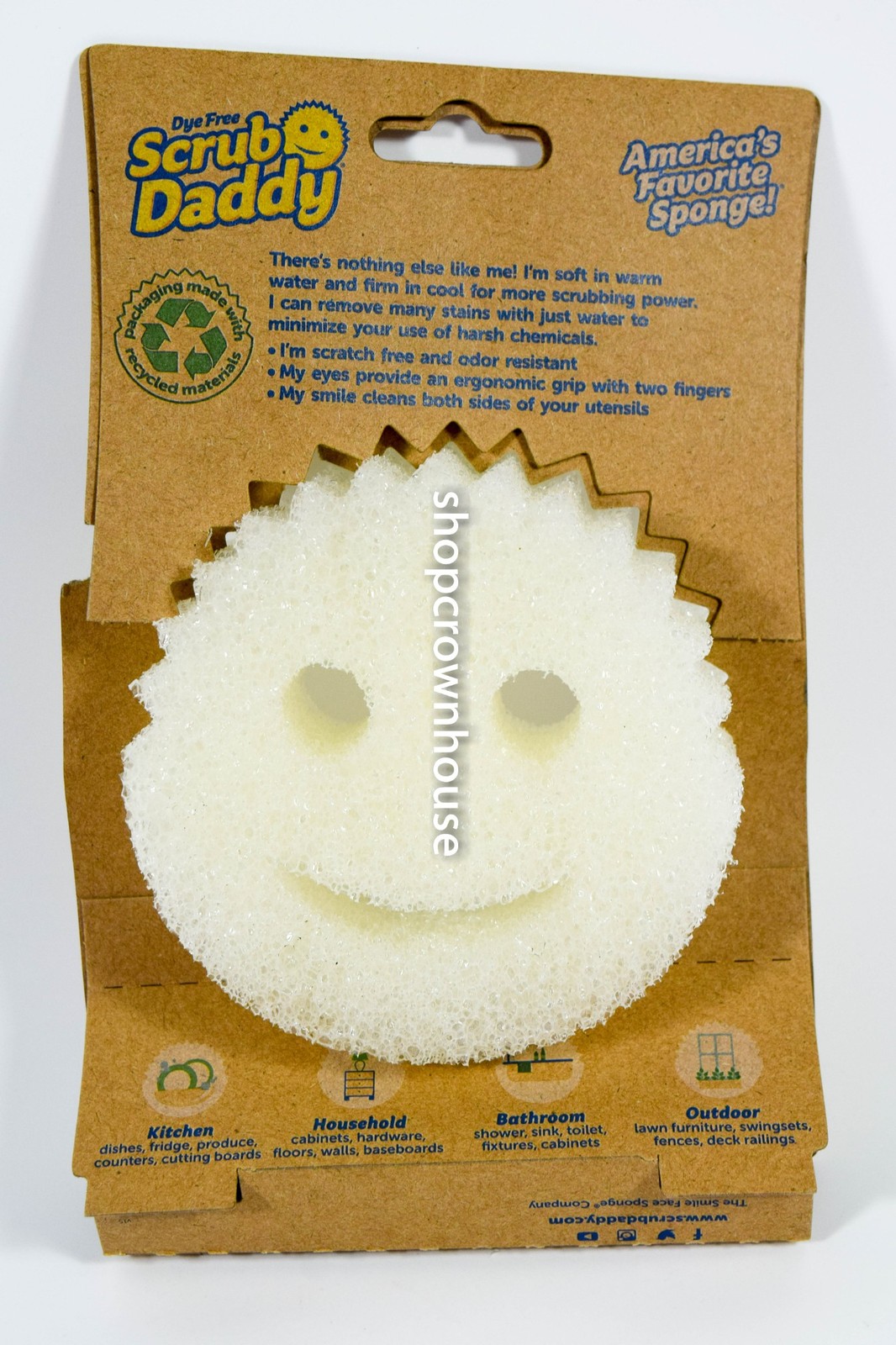 1 Scrub Daddy Dye Free Flex Texture Sponge Odor Resistant Scratch Free