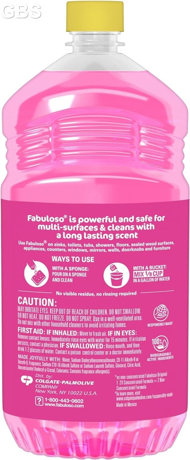 Fabuloso Multi-Purpose Cleaner 2X Concentrated Formula 56 Oz Watermelon