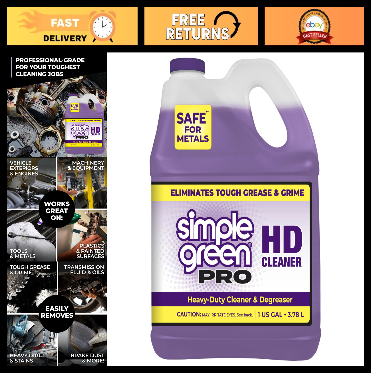 Heavy Duty Cleaner Concentrate 1 Gallon – Multi-Surface, Eco-Friendly, Powerful