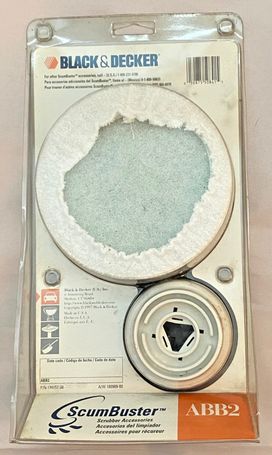 Black and Decker ScumBuster Kit ABB2 Car Scrubber Kit -Brush & Applicator – NEW