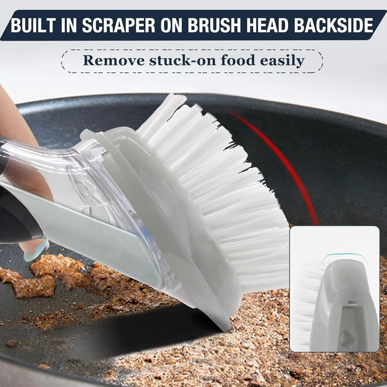 Brush Refills for OXO Dish Brush – 4 Pack Dish Brush Cleaning Soap Dispensing He