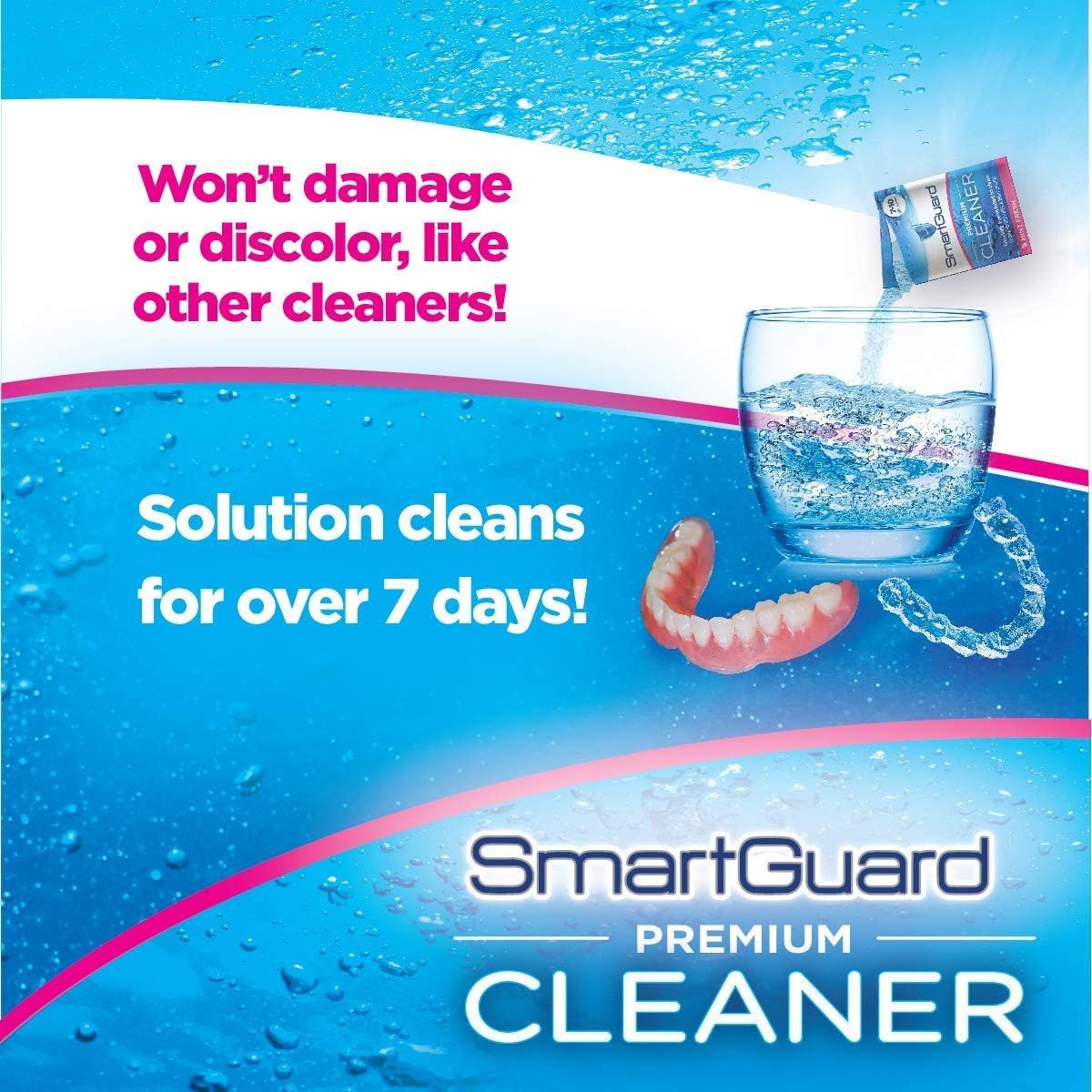 Premium Cleaner Crystals & Cleaning Case -(110 Cleanings)- Removes Stain, Plaque