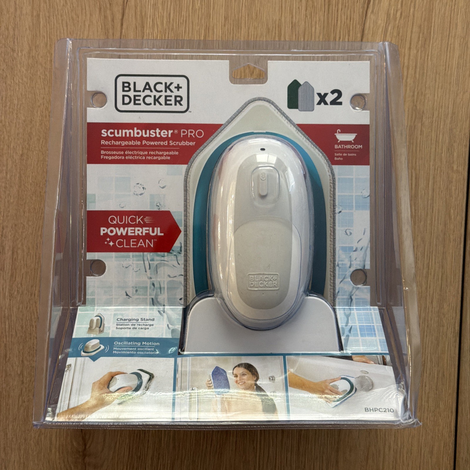 Black & Decker Scumbuster Pro Rechargeable Powered Scrubber Brand New In Box