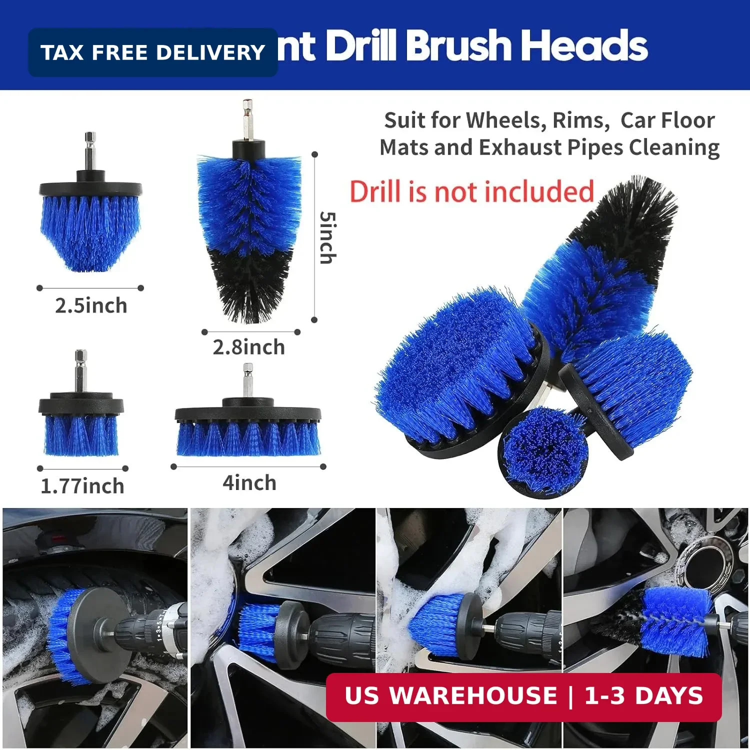 Qydipclin 45Pcs Car Detailing Kit, Car Detailing Brush Set, Car Wash Cleaning Ki