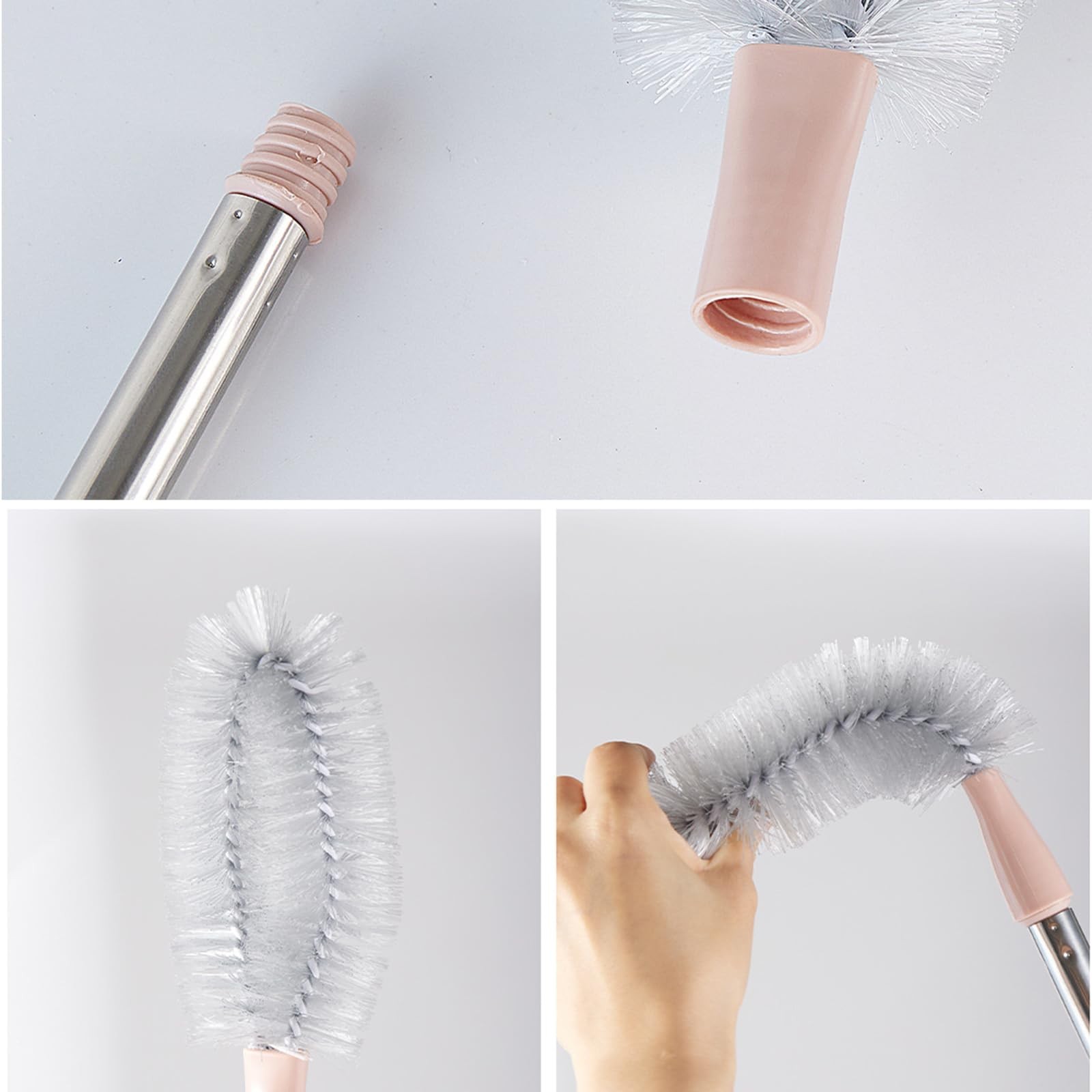 4 Pcs Water Bottle Brushes for Cleaning, 28.7” and 25.5” Stainless Steel Lo…