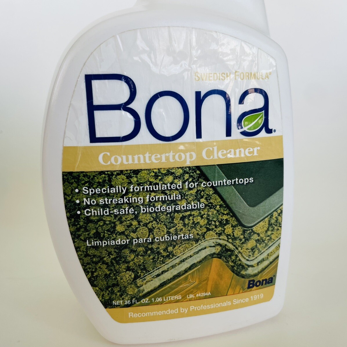 Bona Swedish Formula Countertop Cleaner, 36 Fl. Oz. Large Size, New & Rare