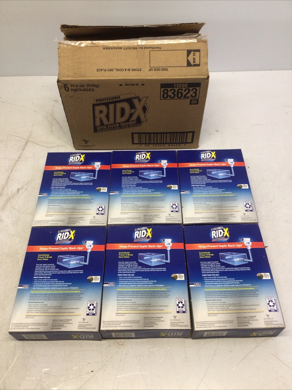 RID-X Septic Tank Treatment 12 Month Supply Of Powder 117.6 oz 100% Biobased