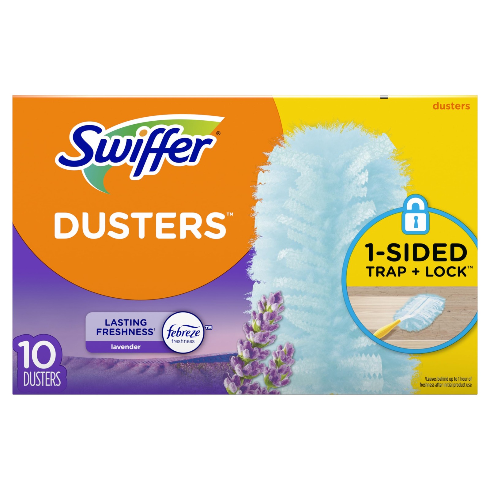 Dusting Refills Lavender Scent 10 Count Trap Lock Duster Cloths Multi Surface