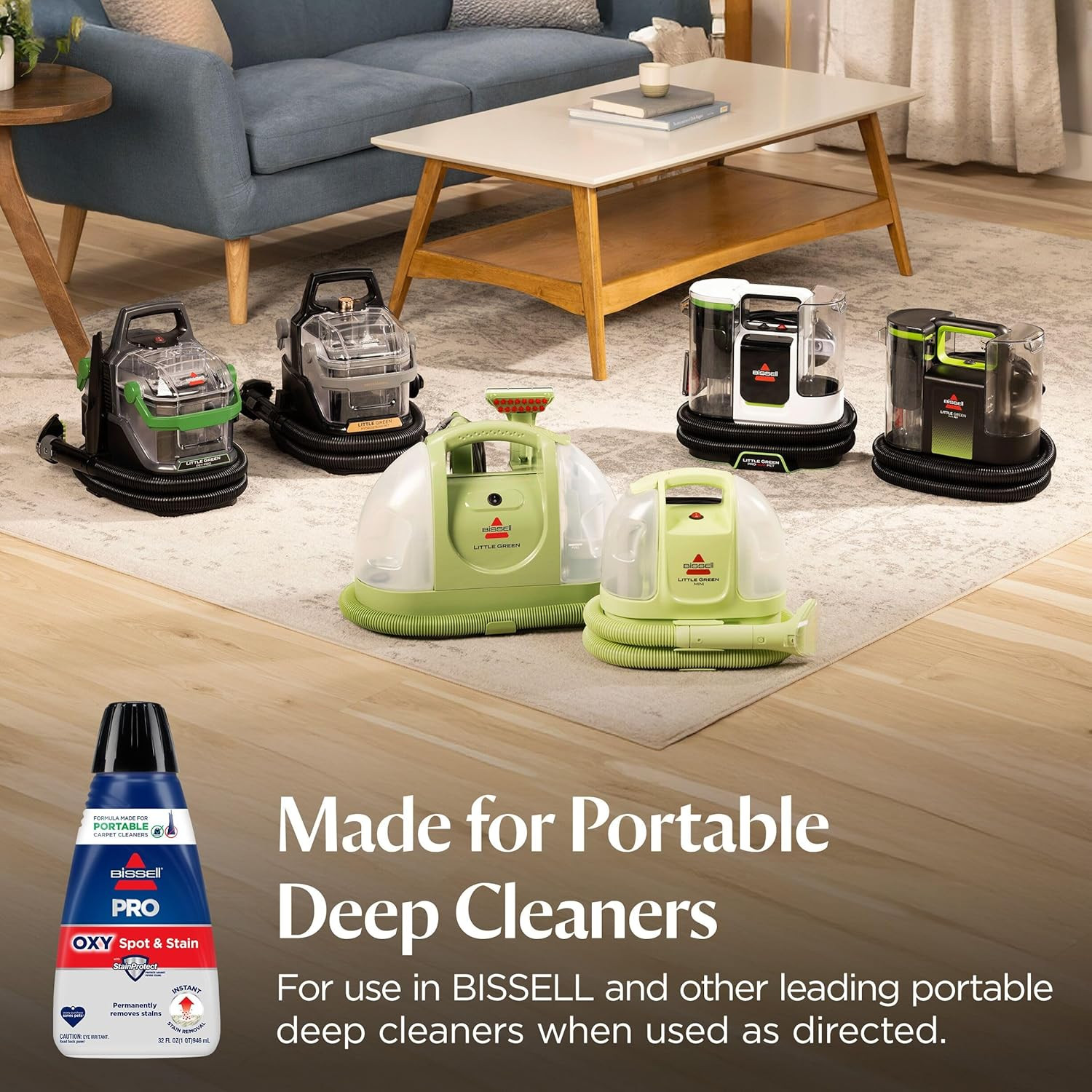 Bissell Professional Spot and Stain + Oxy Portable Machine Formula, 32 oz, Singl